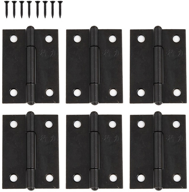 소가구 경첩 힌지 6p 세트 블랙, 1세트