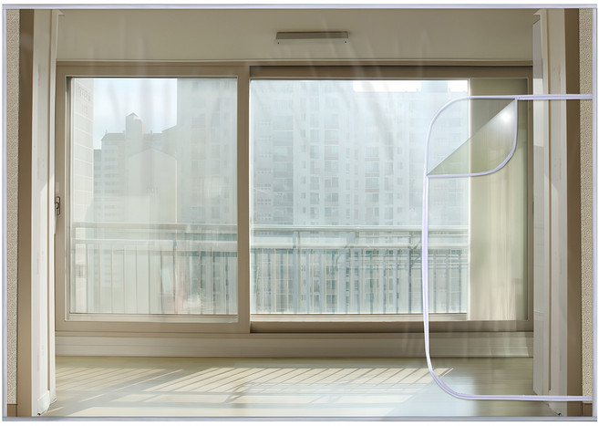 다샵 EVA 베란다형 지퍼식 방풍 바람막이, 1개