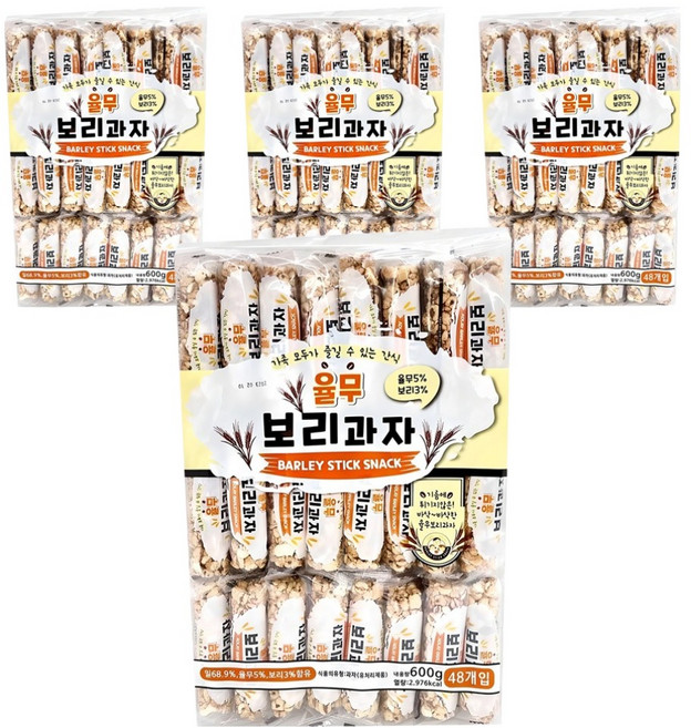 율무 보리과자 48개입, 600g, 4개