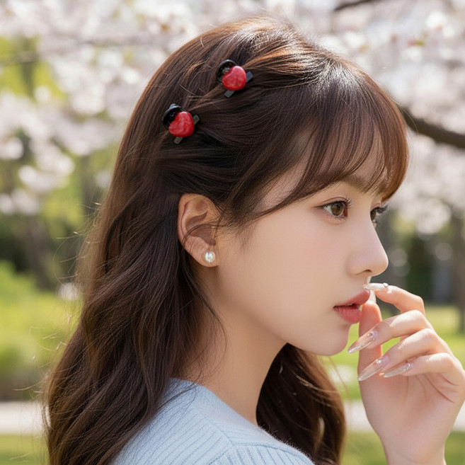 미다미 데일리 헤드 하트 미니 집게 헤어핀 1653 2p