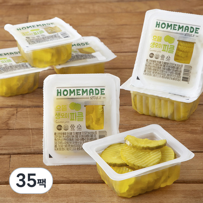 으뜸 홈메이드 생오이 피클, 100g, 35팩