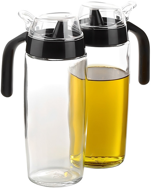 시노글라스 원터치 오일병 블랙, 500ml, 2개