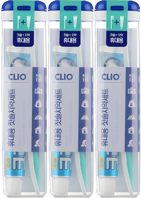 크리오 센스R 휴대용 칫솔치약세트, 3세트