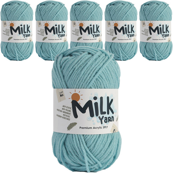 니뜨 밀크얀 뜨개실 50g, 67인디스카이, 6개