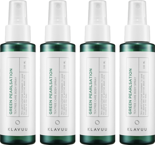 KLAVUU 克拉優 綠珍珠茶樹身體護理噴霧, 100ml, 4瓶
