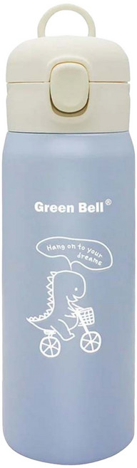 Green Bell 綠貝 抗菌萌童保溫杯, 藍色, 420ml, 1個