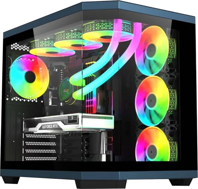 AITC 艾格 KINGSMAN TiTan ARGB電腦電競機殼 ATX ARGB風扇 4個 + TypeC 426 x 285 x 398mm 黑色