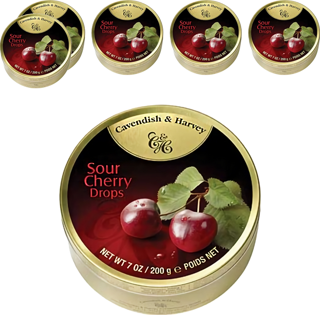 캐빈디쉬앤하비 캔디 체리맛, 200g, 6개