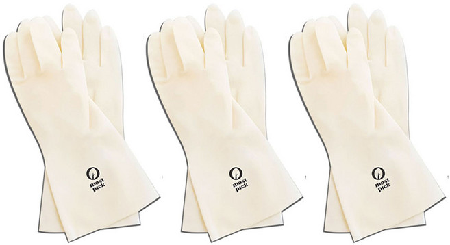 모스트픽 끈질긴 니트릴 고무장갑 양손착용, 화이트, 특대(XL), 3세트