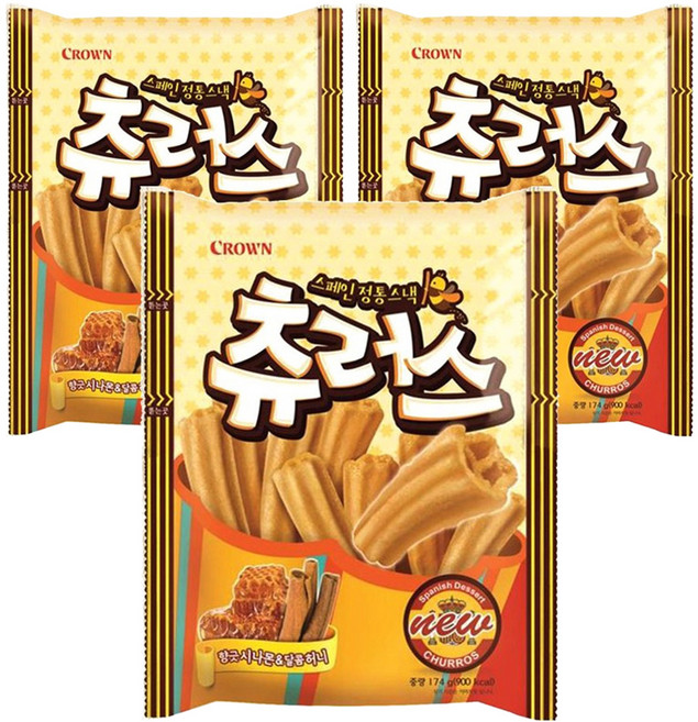 크라운 츄러스, 174g, 3개