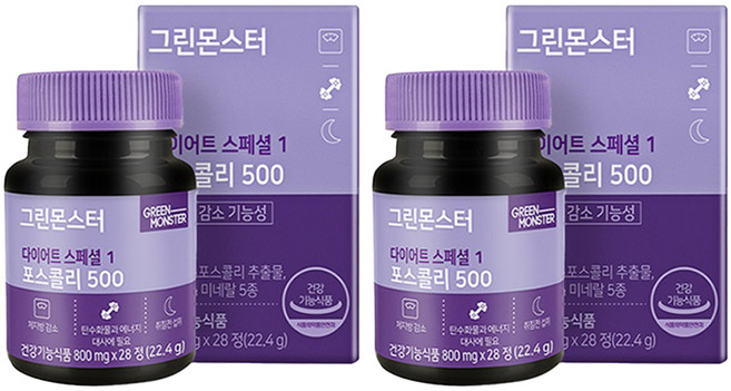 그린몬스터 다이어트 스페셜1 포스콜리500, 28정, 2개