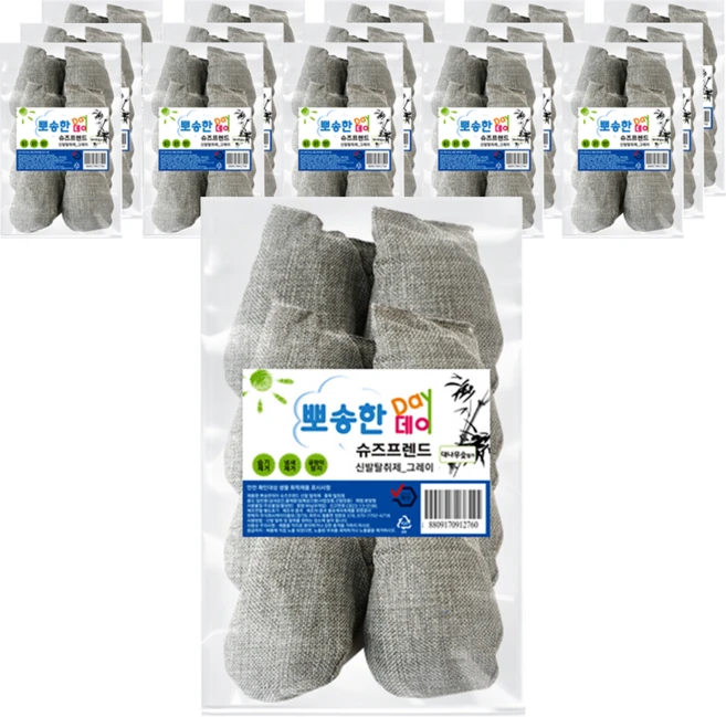 뽀송한데이 슈즈프렌드 신발 탈취제 본품 그레이, 80g, 16개 - 쿠팡
