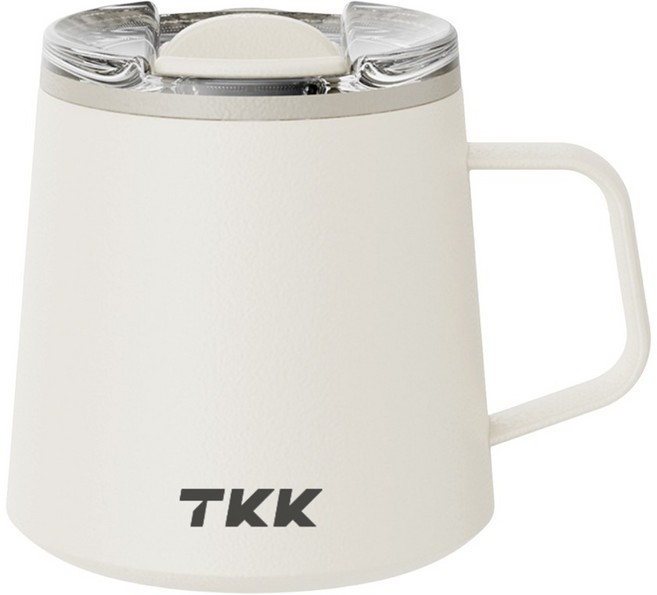 TKK 悅氧 Life 316不鏽鋼陶瓷內膽保溫馬克杯, 礫石白, 1個, 350ml