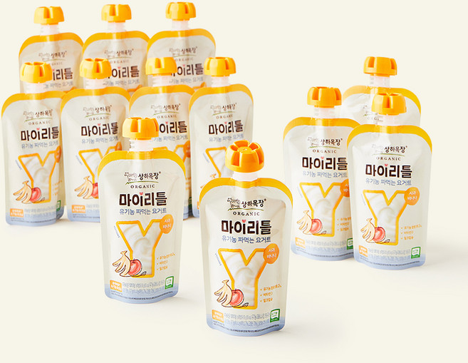 상하목장 마이리틀 유기농 짜먹는 요거트 사과바나나, 85g, 1개입, 12개