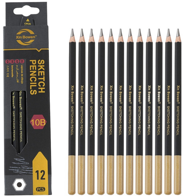 신보웬 전문가용 드로잉 연필, 10B, 12개