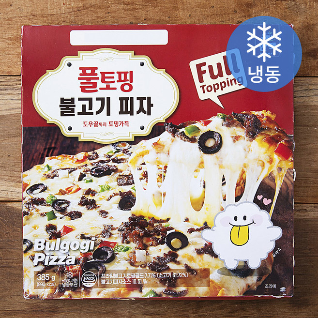 한맥 풀토핑 불고기피자 (냉동), 385g, 1개입, 1개
