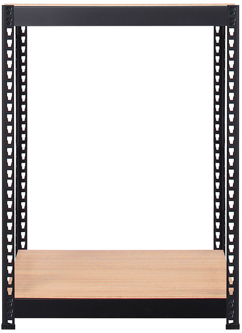 스피드랙 V2 선반, 블랙 + 우드화이트, 2단