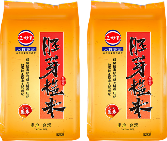 三好米 胚芽糙米, 3kg, 2包