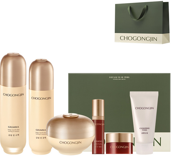 초공진 금설 기초 화장품 3종 기획세트, 1세트