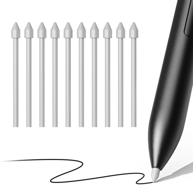 누아트 갤럭시탭 S펜 호환 교체형 펜촉 10p, 화이트, 1세트