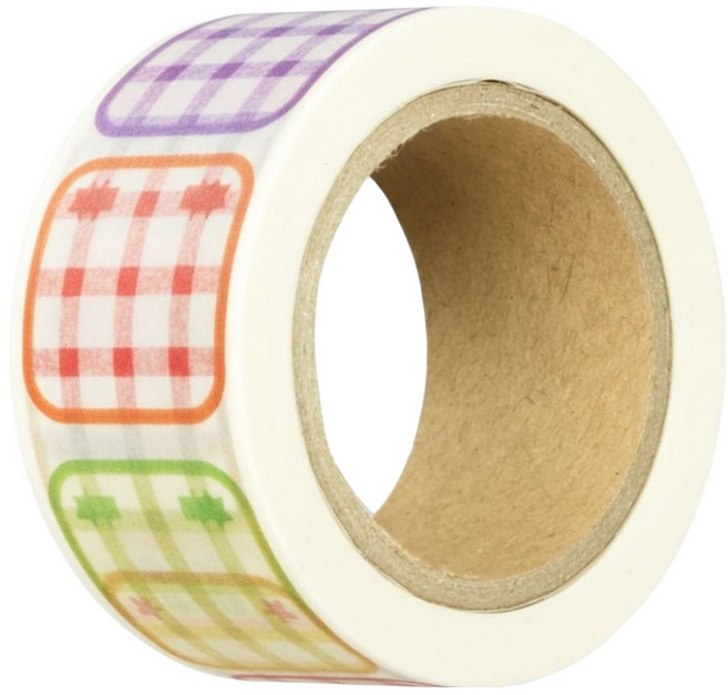 sun-star ANPANMAN 麵包超人紙膠帶 22.5mm, 格紋 綜合色, 1個