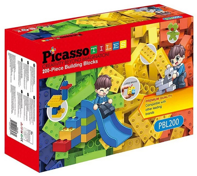 PicassoTILES 畢卡索 早教創意積木組 200個, 1組