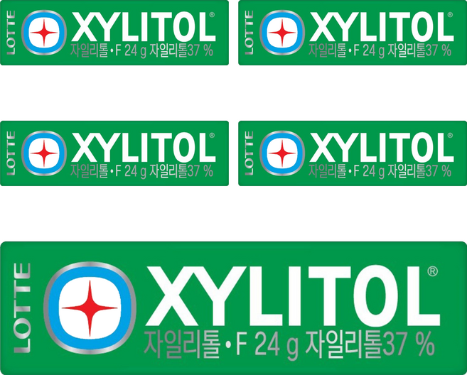 롯데자일리톨 에프, 24g, 5개