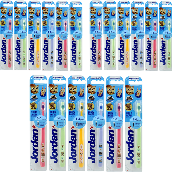 조르단 버디1 유아 칫솔, 랜덤 발송, 1개입, 18개