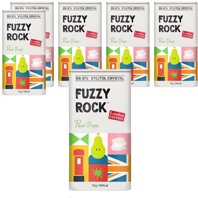 퍼지락 자일리톨 크리스탈 캔디 배향, 35g, 6개