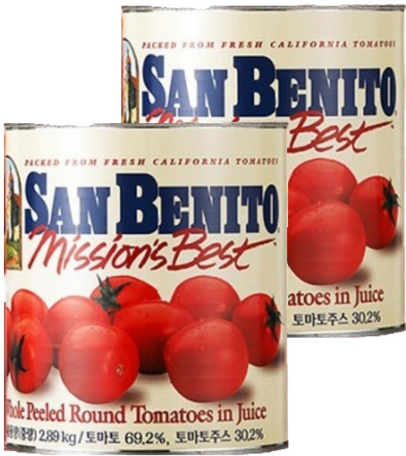 산베니토 홀 필드 라운드 토마토 인 주스, 2.89kg, 2개