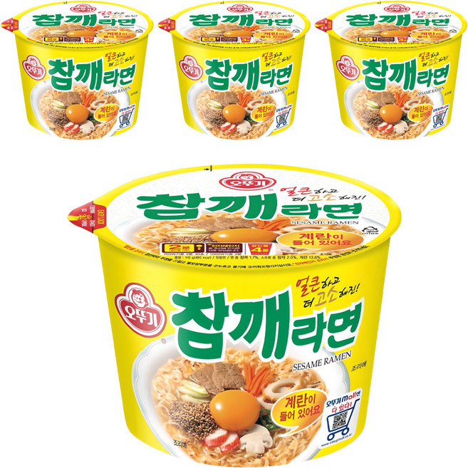 오뚜기 참깨라면 컵 110g, 4개