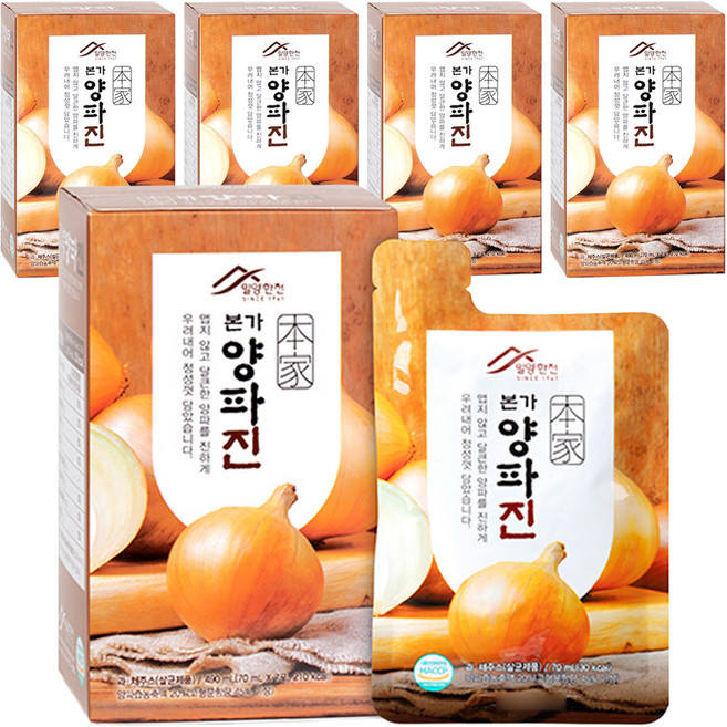 밀양한천 본가 양파진, 490ml, 5개