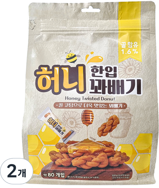 한입 허니 꽈배기, 2개, 520g