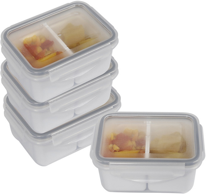 제오닉 나눔 찬통 2칸 450ml, 4개, 단품