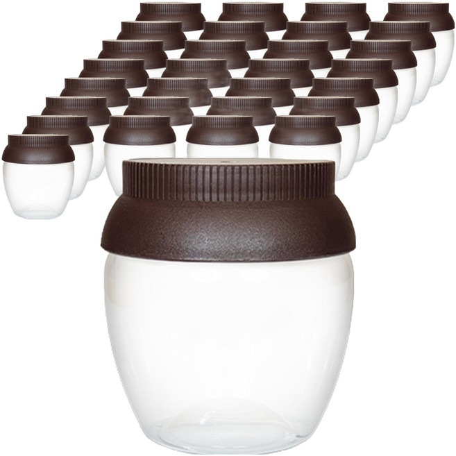 500g 태원밤색캡 페트 단지용기, 30개, 지름 9cm x 높이 10.4cm