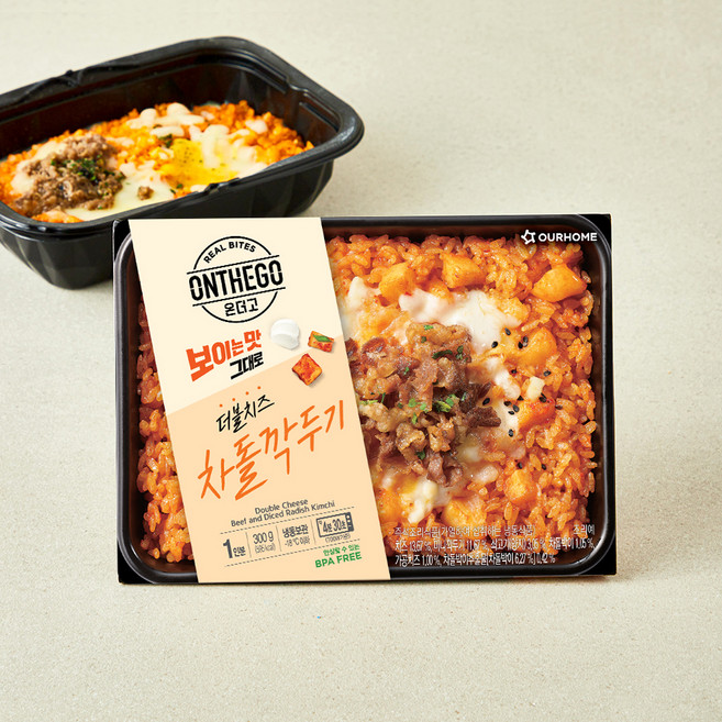 아워홈 온더고 더블치즈 차돌깍두기 (냉동), 300g, 1개