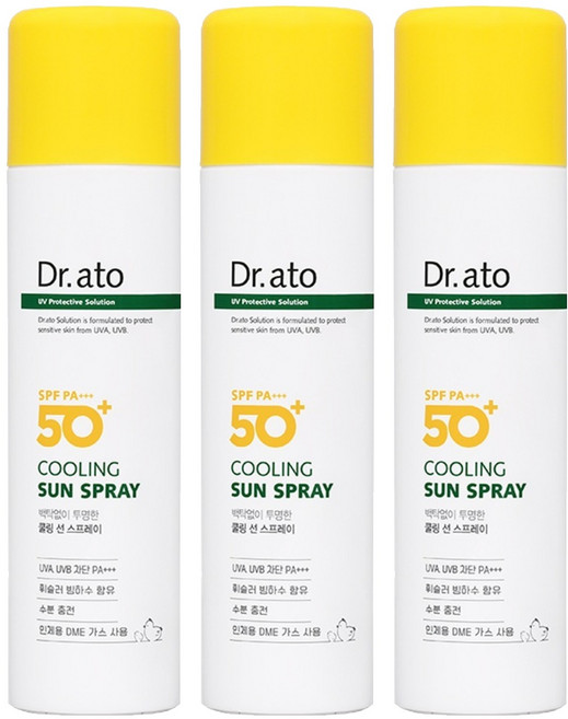 닥터아토 쿨링 선 스프레이 SPF50+ PA+++, 150ml, 3개