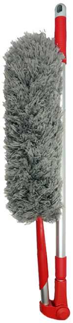 巧巧 一擦淨 鋁合金伸縮魔纖撢 72.5~174 x 5 x 6cm, 紅色 + 灰色, 1支