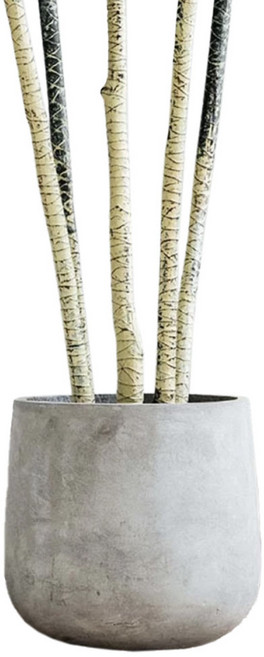 蛋型小水泥盆, 灰色, 1個