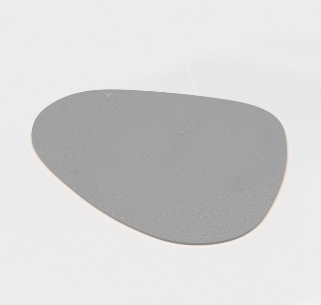 요이치 논슬립 가죽 마우스패드, 그레이, 1개