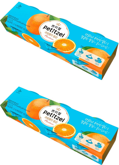 쁘띠첼 과일젤리 밀감, 90g, 6개