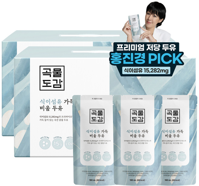 곡물도감 식이섬유 가득 비움 두유, 180ml, 30개