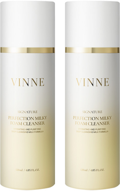 빈느 퍼펙션 밀키 폼 클렌저, 2개, 120ml