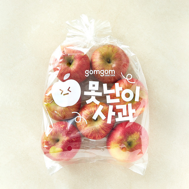 곰곰 당도선별 거창 못생겨도 맛있는 사과, 1개, 1.5kg(소과, 7~10입)