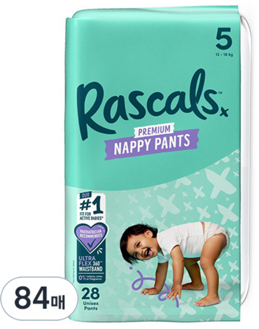 라스칼프렌즈 프리미엄 팬티형 기저귀, 5단계, 84매