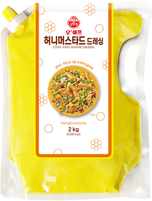 오뚜기 오쉐프 허니머스타드 드레싱, 2kg, 1개