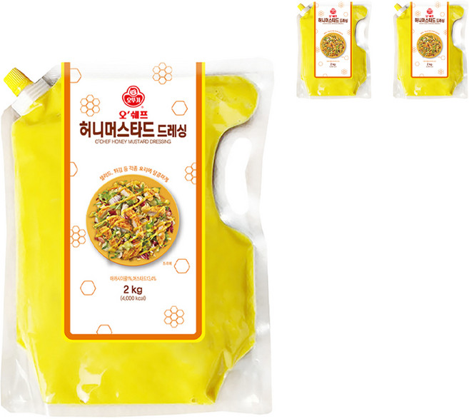 오뚜기 오쉐프 허니머스타드 드레싱, 2kg, 3개