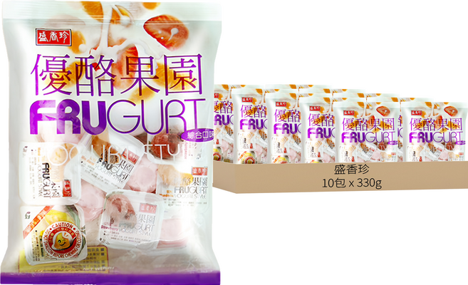 盛香珍 優酪果園 綜合風味, 330g, 10袋