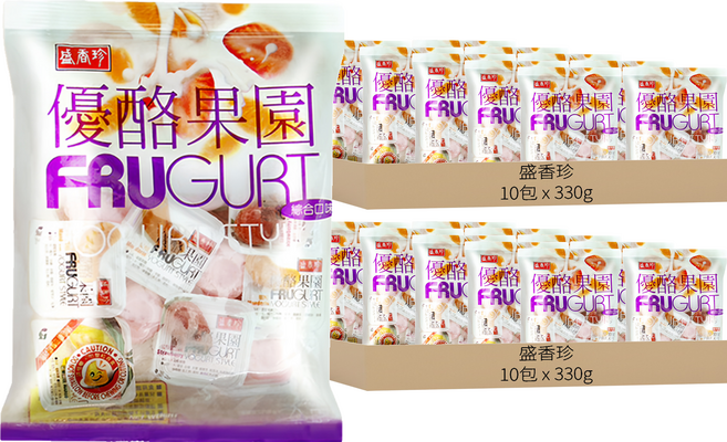 盛香珍 優酪果園 綜合風味, 330g, 20袋