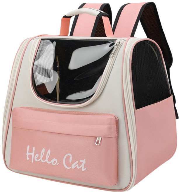 Hello Cat 寵物外出背包 5021, 粉色, 1個